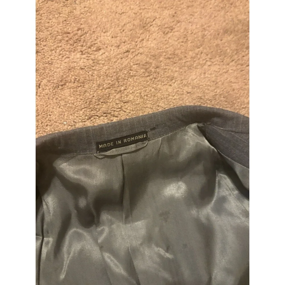 Andhurst Gray Suit Jacket Used 42L Made In Romania
